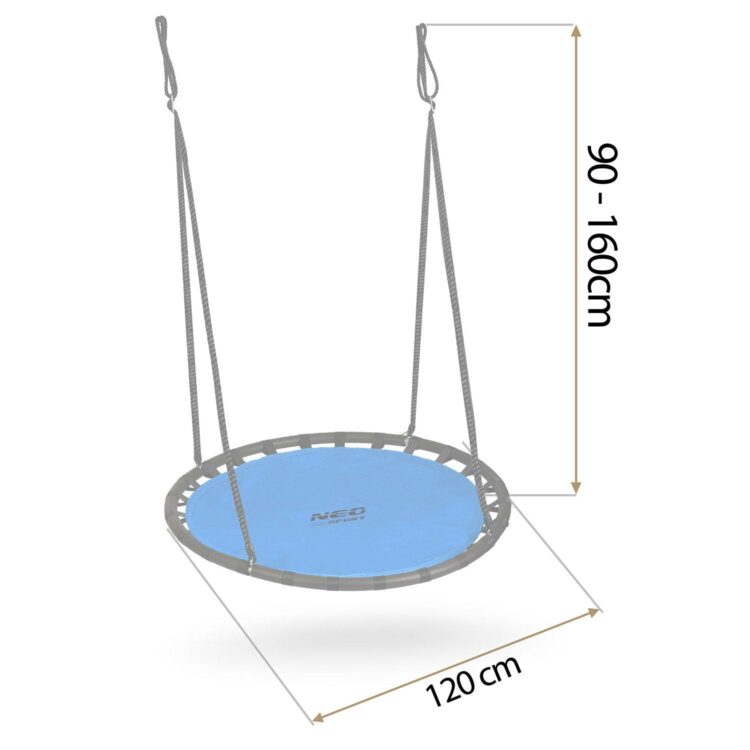 Záhradná hojdačka bocianie hniezdo, 120cm, modré | Neo-Sport