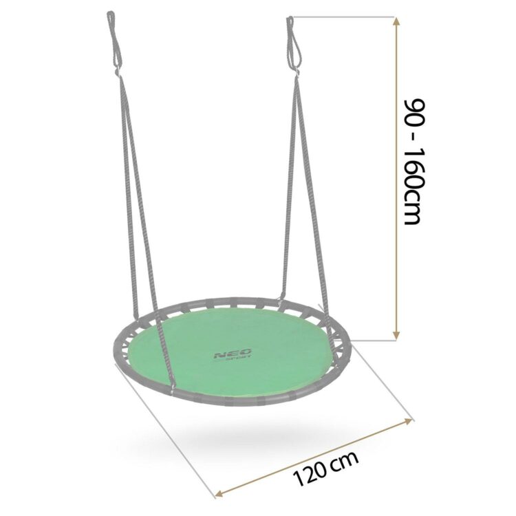 Záhradná hojdačka bocianie hniezdo, 120cm, zelené | Neo-Sport