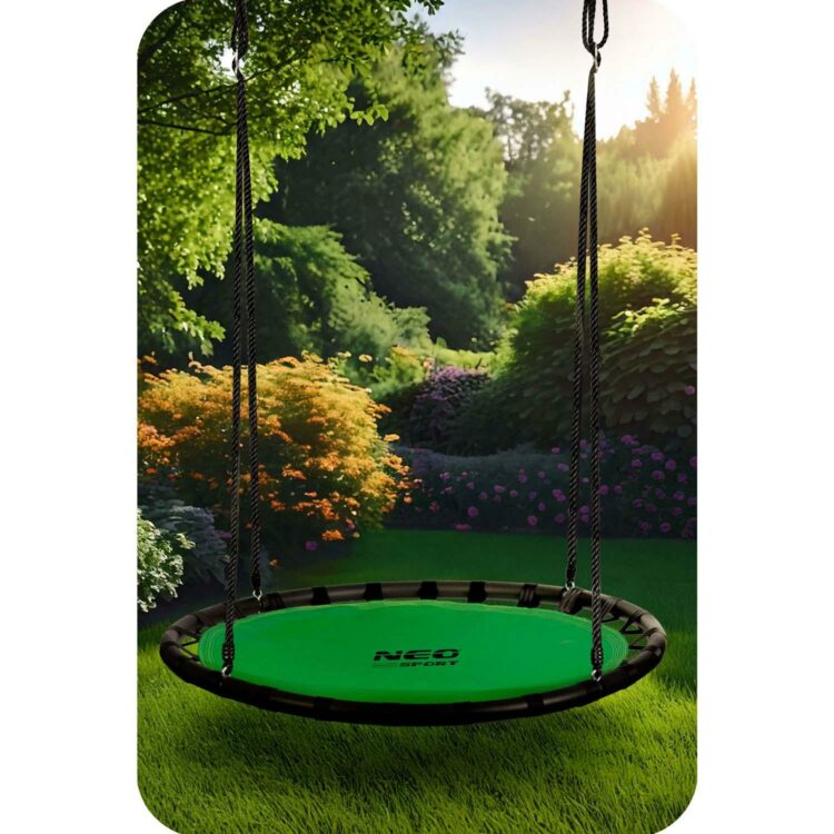 Záhradná hojdačka bocianie hniezdo, 120cm, zelené | Neo-Sport