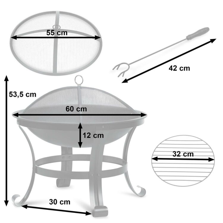 Záhradné ohnisko BD-880, 60cm | Berdsen
