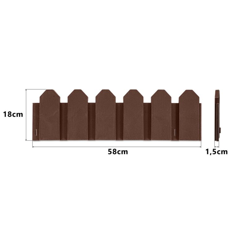 Záhradný lem PL-960, 240cm, hnedý | Plonos