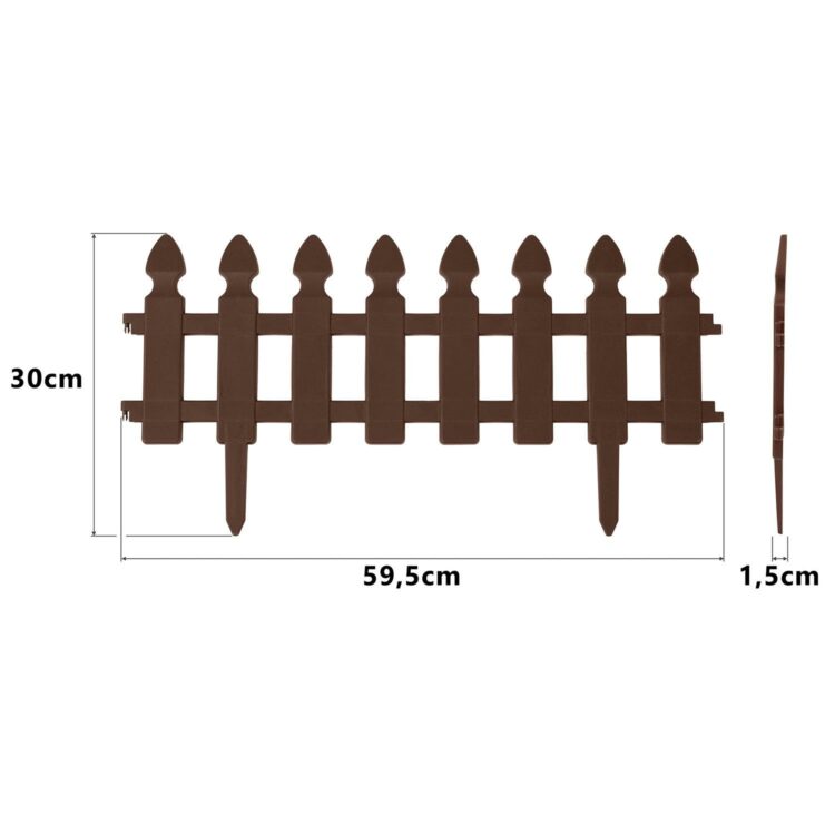 Záhradný lem PL-963, 240cm, hnedý | Plonos