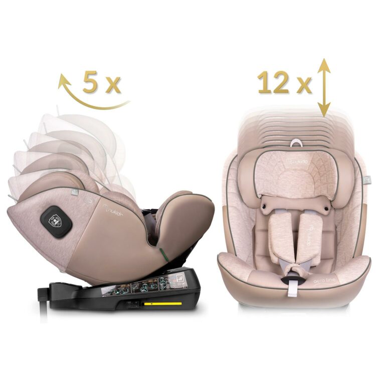 Autosedačka Aero Line, ISOFIX,0-36 kg, béžová | Nukido