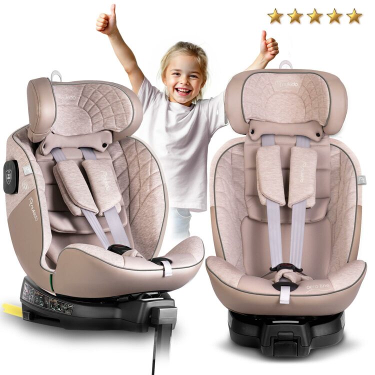 Autosedačka Aero Line, ISOFIX,0-36 kg, béžová | Nukido