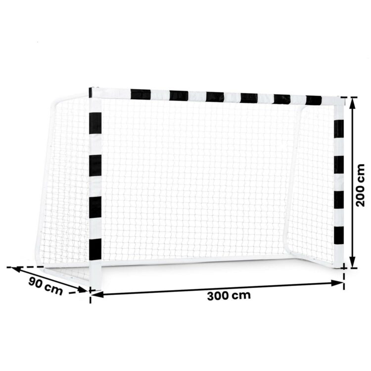 Futbalová bránka NS-465, 300x200x90cm, čierno-biela | Neo-Sport