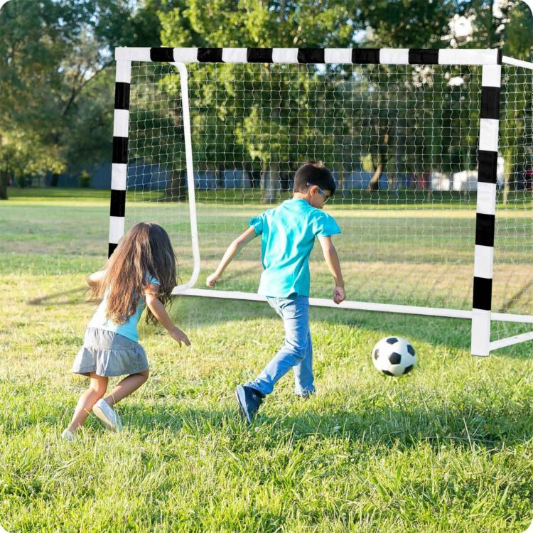 Futbalová bránka NS-465, 300x200x90cm, čierno-biela | Neo-Sport