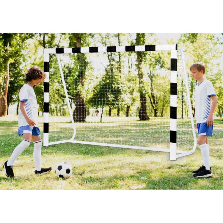 Futbalová bránka NS-465, 300x200x90cm, čierno-biela | Neo-Sport