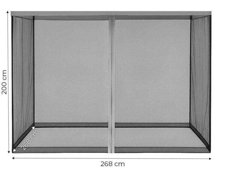 Moskytiéra pre altánok, 3x3m, šedá | MultiGarden