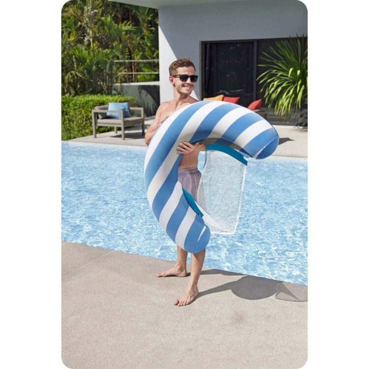 Nafukovacie kreslo Comfort Plush, bielo-modré | Bestway