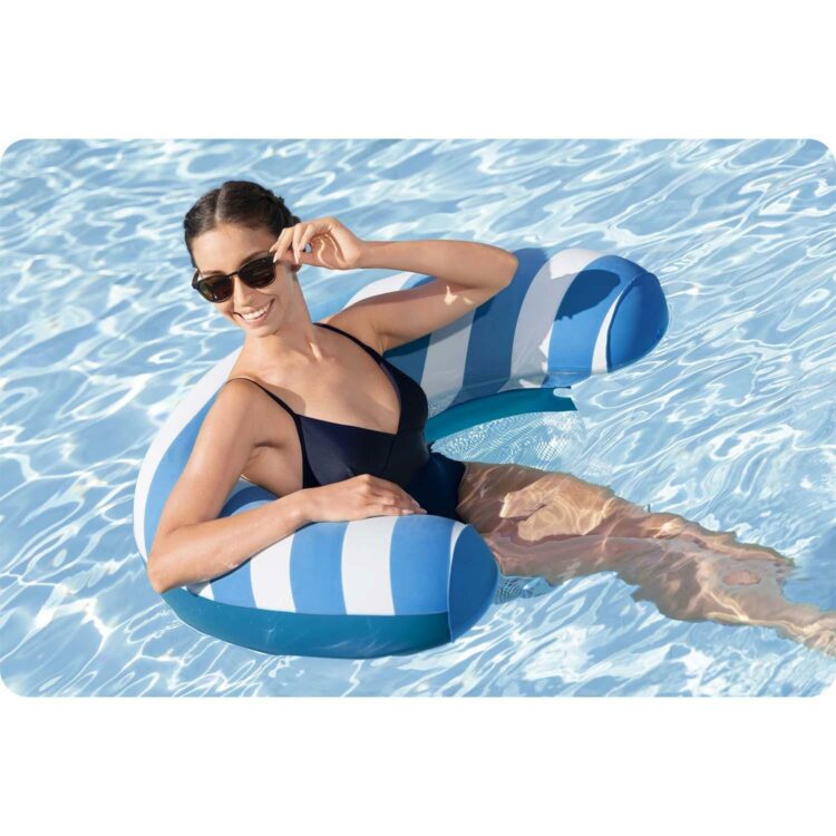 Nafukovacie kreslo Comfort Plush, bielo-modré | Bestway