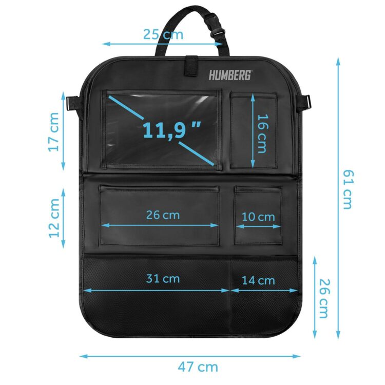 Organizér do auta so stolíkom HM-993, čierny | Humberg