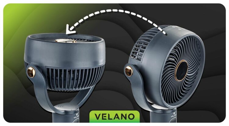 Podlahový ventilátor, 50W, čierny | Velano