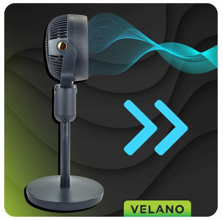 Podlahový ventilátor, 50W, čierny | Velano