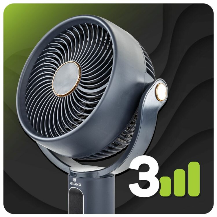 Podlahový ventilátor, 50W, čierny | Velano
