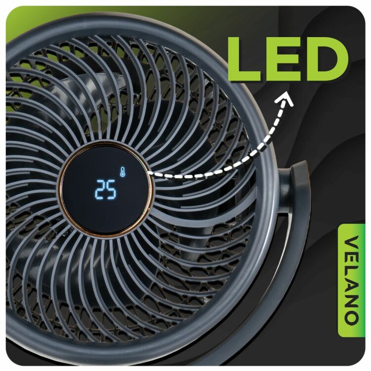 Podlahový ventilátor, 50W, čierny | Velano