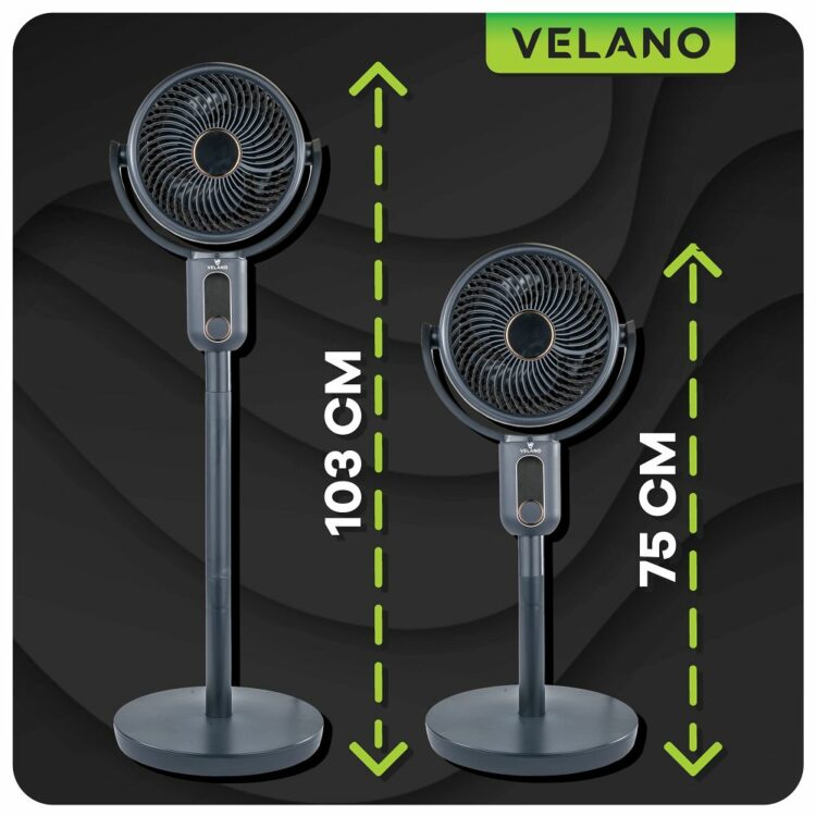 Podlahový ventilátor, 50W, čierny | Velano