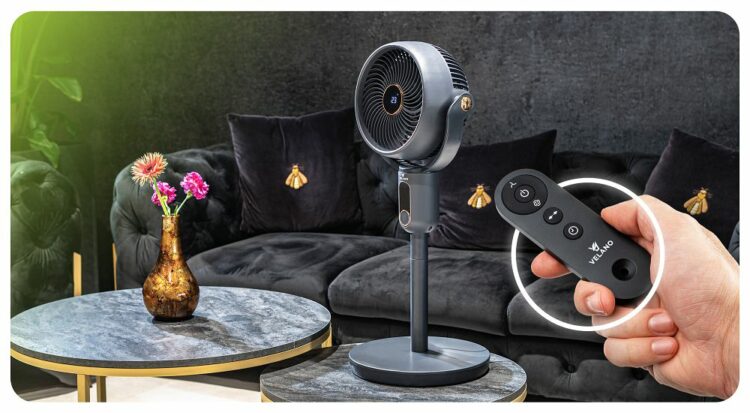 Podlahový ventilátor, 50W, čierny | Velano