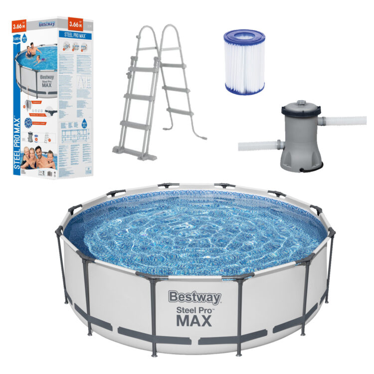 Rámový bazén s filtráciou a rebríkom, 366x100cm | Bestway