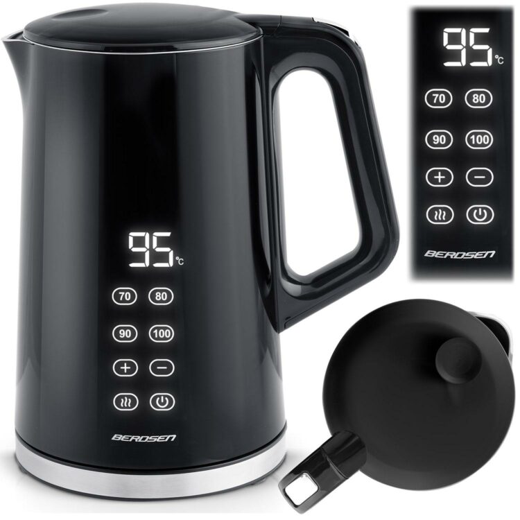 Rýchlovarná kanvica BD-71, 1,7L, čierno-strieborná | Berdsen