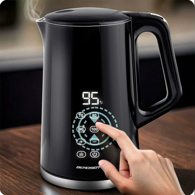 Rýchlovarná kanvica BD-71, 1,7L, čierno-strieborná | Berdsen