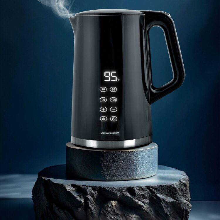 Rýchlovarná kanvica BD-71, 1,7L, čierno-strieborná | Berdsen