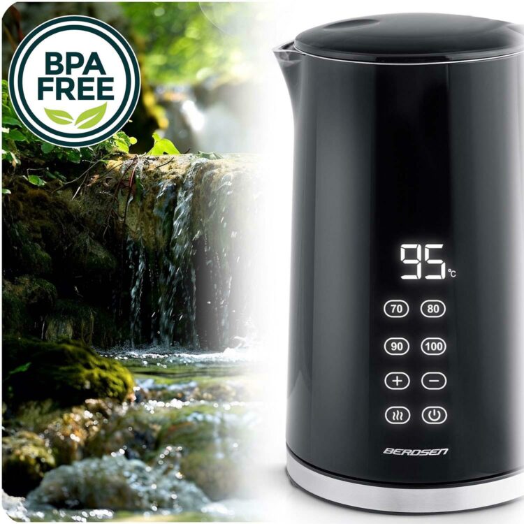 Rýchlovarná kanvica BD-71, 1,7L, čierno-strieborná | Berdsen