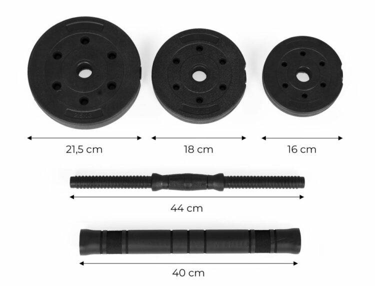 Sada dvoch nastaviteľných činiek | 2x10kg