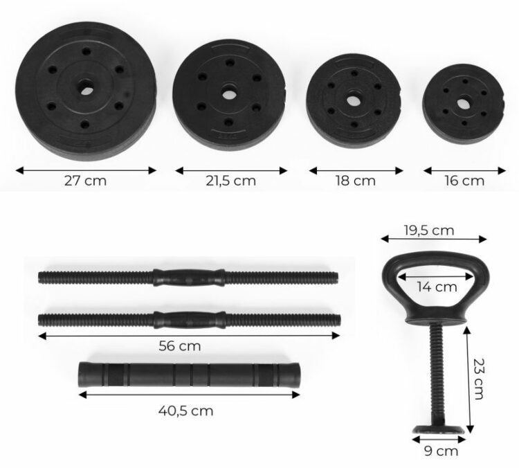Sada dvoch nastaviteľných činiek | 2x20kg