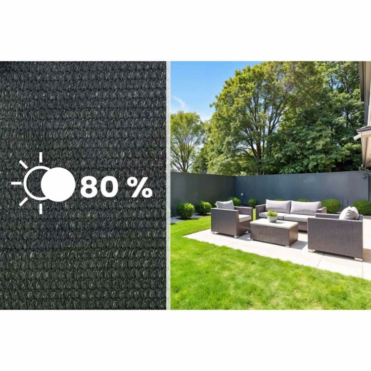 Tieniaca sieť + 50 klipov, 110g/m2, 1,2x50m, sivá | Plonos
