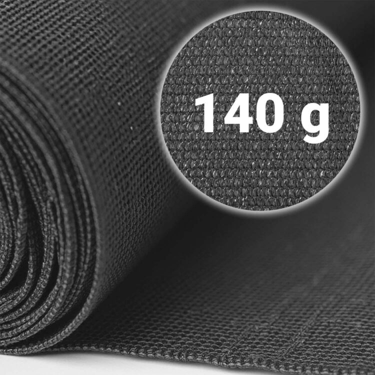 Tieniaca sieť + 50 klipov, 140g/m2, 1,2x25m, sivá | Plonos