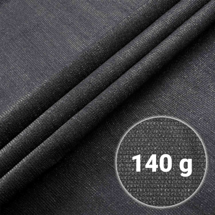 Tieniaca sieť + 50 klipov, 140g/m2, 1,2x25m, sivá | Plonos