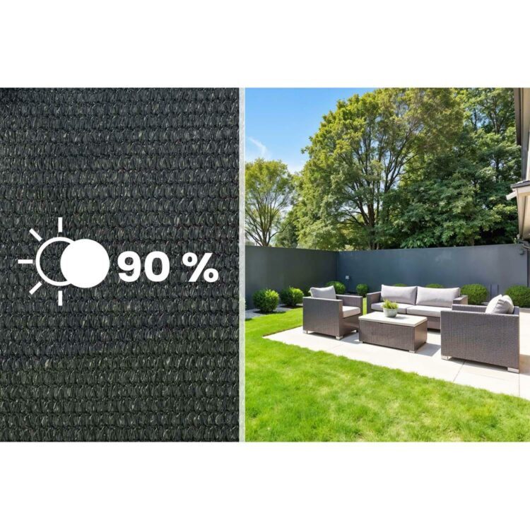 Tieniaca sieť + 50 klipov, 140g/m2, 1,2x25m, sivá | Plonos