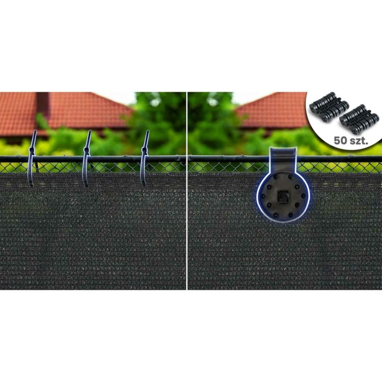 Tieniaca sieť + 50 klipov, 140g/m2, 1,2x25m, sivá | Plonos