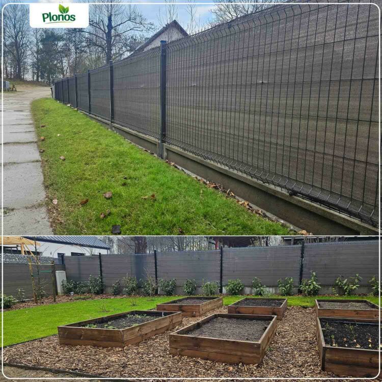 Tieniaca sieť + 50 klipov, 140g/m2, 1,2x25m, sivá | Plonos