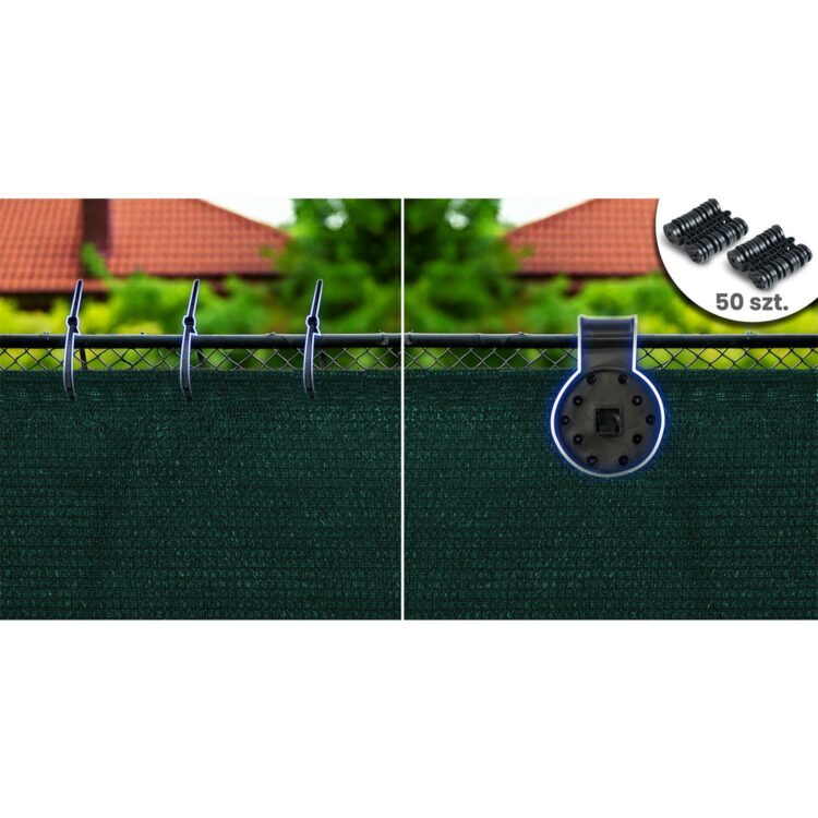 Tieniaca sieť + 50 klipov, 140g/m2, 1,2x25m, zelená | Plonos