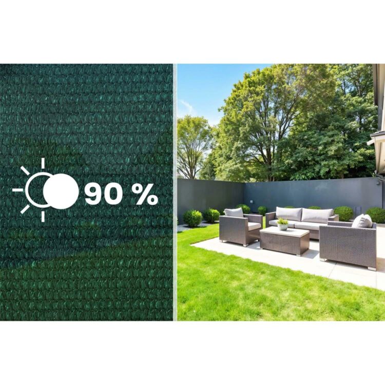 Tieniaca sieť + 50 klipov, 140g/m2, 1,2x25m, zelená | Plonos