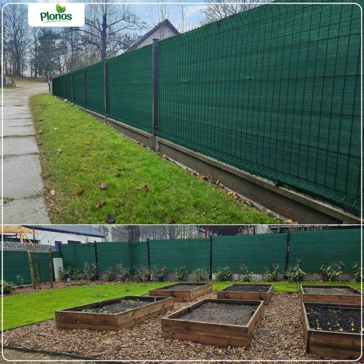 Tieniaca sieť + 50 klipov, 140g/m2, 1,2x25m, zelená | Plonos