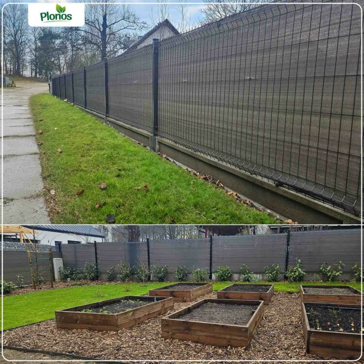 Tieniaca sieť + 50 klipov, 140g/m2, 1,2x50m, sivá | Plonos