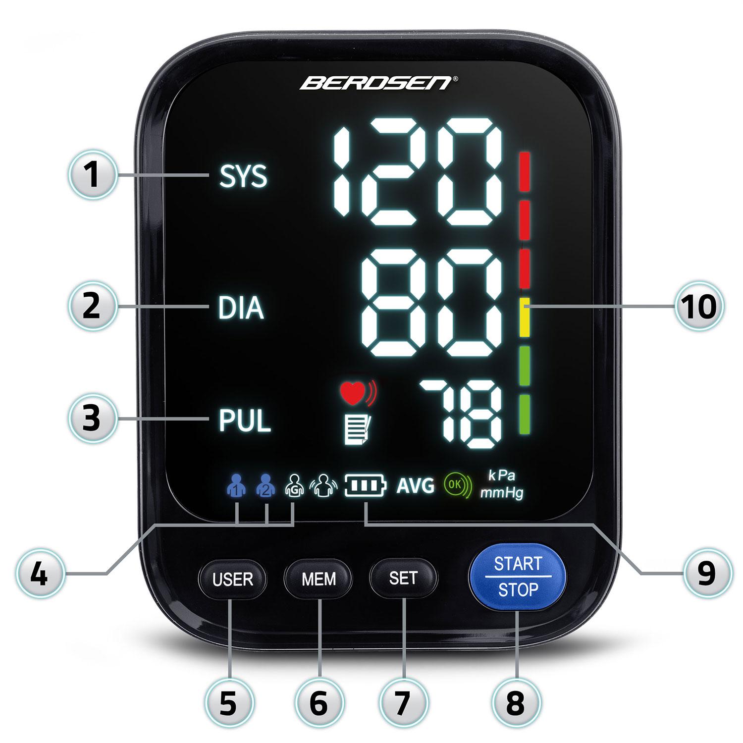 Tlakomer BD-122, čierno-biely | Berdsen Tlakomer BD-122, čierno-biely | Berdsen