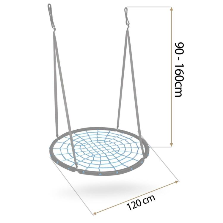 Záhradná hojdačka NS-104, 100cm, čierno-modrá | Neo-Sport