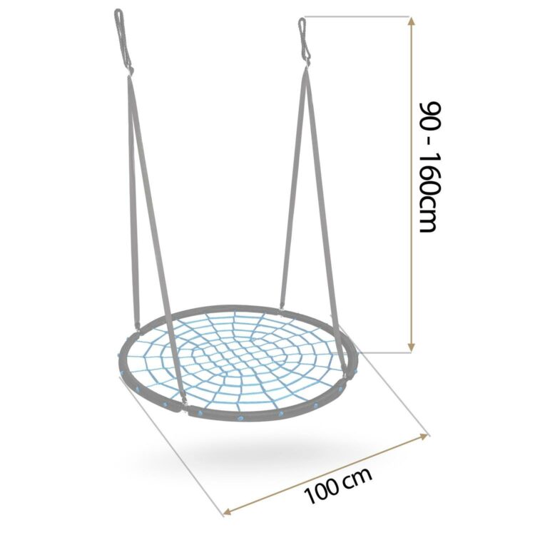 Záhradná hojdačka NS-104, 100cm, čierno-modrá | Neo-Sport