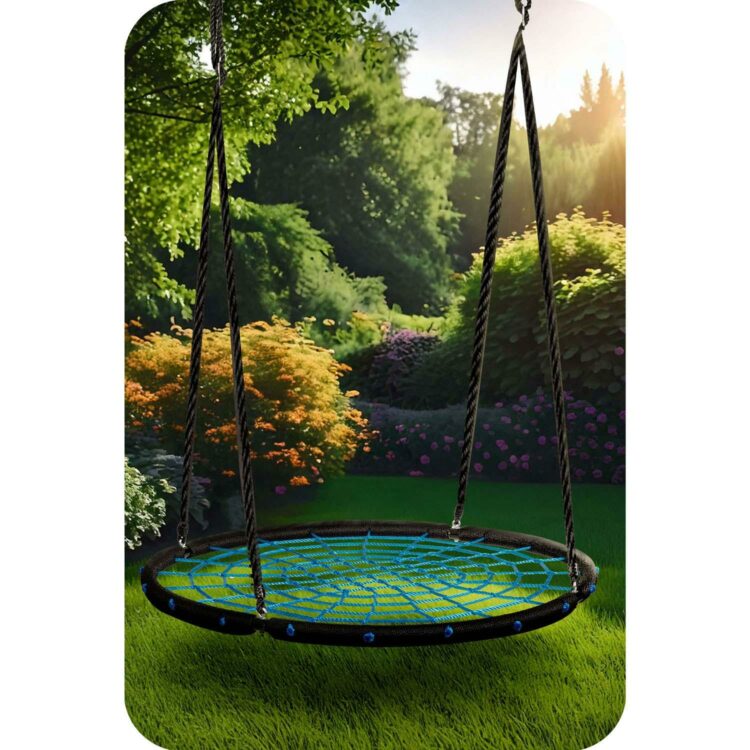 Záhradná hojdačka NS-104, 100cm, čierno-modrá | Neo-Sport