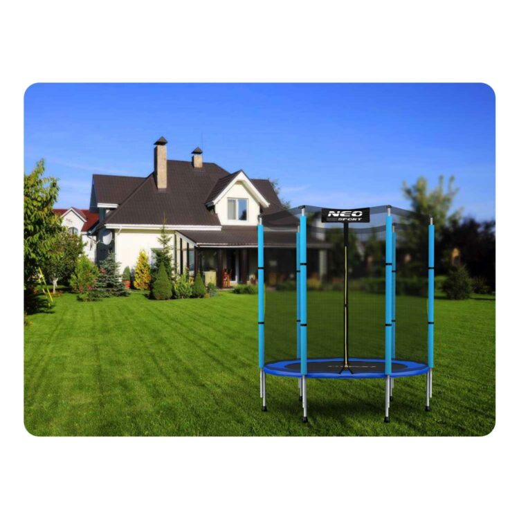 Detská záhradná trampolína, 140cm, modrá | Neo-Sport