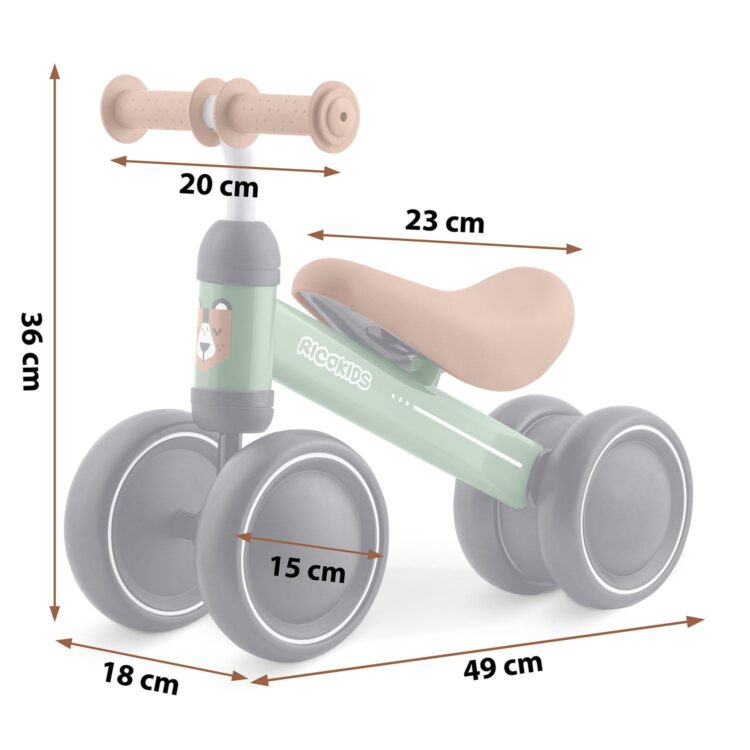 Detské trojkolesové odrážadlo, medvedík | Ricokids