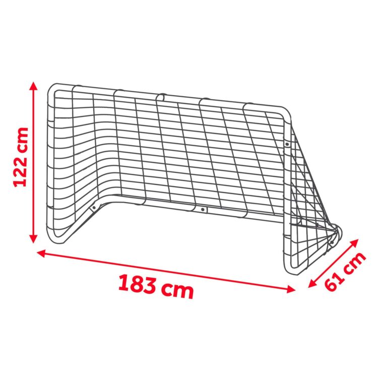 Futbalová bránka NS-492, 183x122x61cm, čierna | Neo-Sport