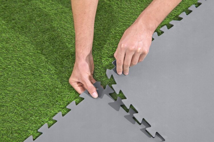Penová podložka pod bazén, 9ks, 78x78cm, sivá | Bestway