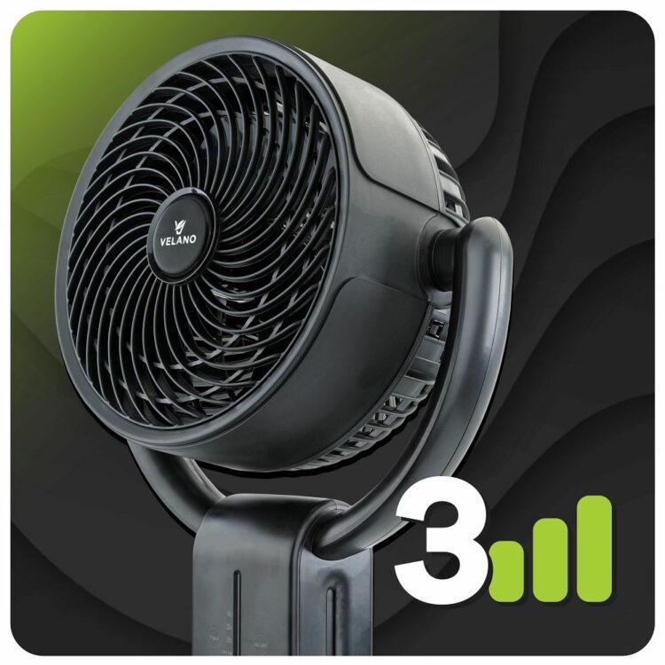 Podlahový ventilátor VELWEP0014, 50W, čierny | Velano