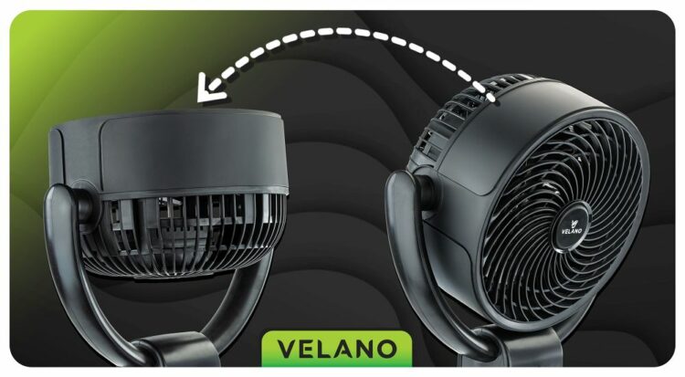 Podlahový ventilátor VELWEP0014, 50W, čierny | Velano