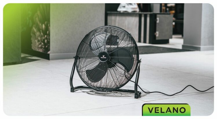 Podlahový ventilátor VELWEP0015, 125W, čierny | Velano