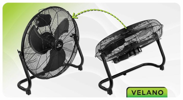 Podlahový ventilátor VELWEP0016, 100W, čierny | Velano